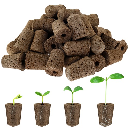 50 Pack Grow Sponges Seed Starter Sponges for Hydroponics Replacement Root weoVR - Bild 11 von 12