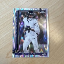 Topps 2025 Chrome Rashod Bateman Baltimore Ravens Parallel Football Card #21
