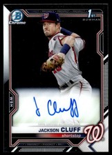 2021 Bowman Chrome Prospect Autographs Jackson Cluff Auto Washington Nationals