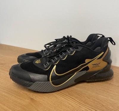 Nike Force Zoom Trout LTD Men's 9.5 Turf Baseball Shoes Black Gold
