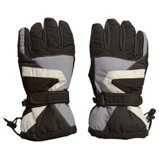 Igloos Mens Insulated Black  Gray Water Reistant Snow  Ski Winter Gloves L/XL