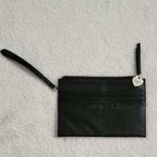 Guess Black Clutch with Heart Accent Peak SLG Wristlet