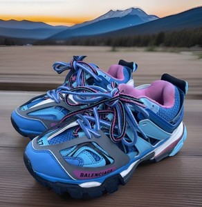 BALENCIAGA Track Runner Trainer Sneakers Pink Blue Sz 42 $958 Balenciaga | Shoes | Balenciaga Track Runner Trainer  main image 2
