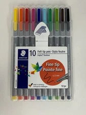 Staedtler Triplus Fineliner Porous Point Pen Multicolor 0.3mm 10 pack