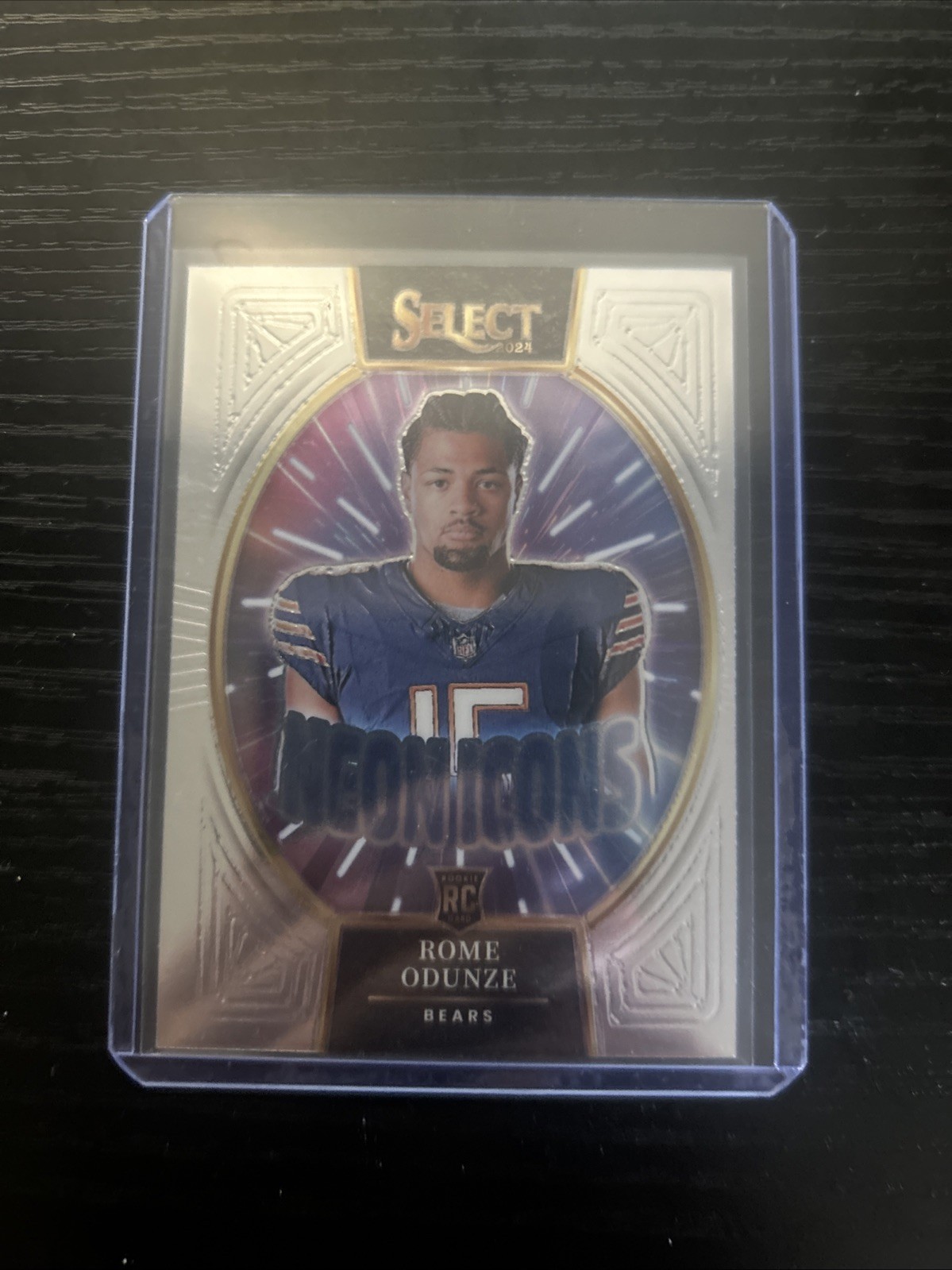 2024 Panini Select - Neon Icons Rome Odunze #5 Silver Prizm (RC)