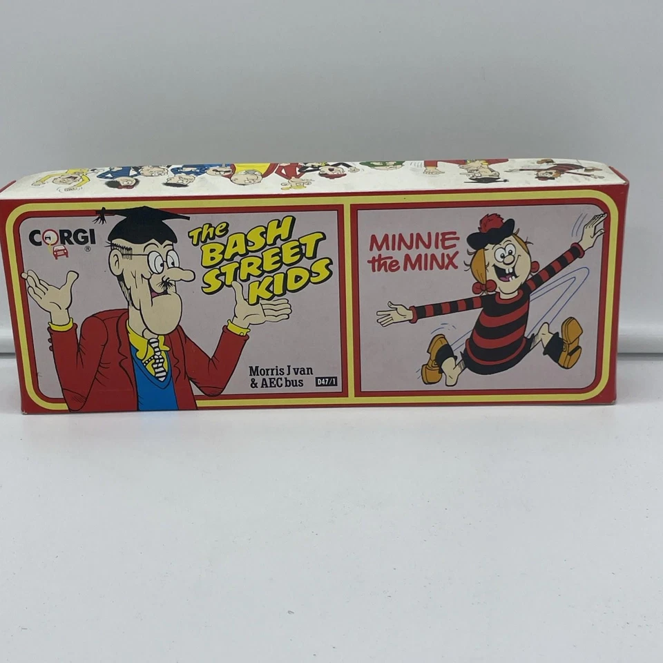 Corgi “The Bash Street Kids” Double Decker AEC Bus & Morris J Van, NIB, 1990, # - Image 2 of 4