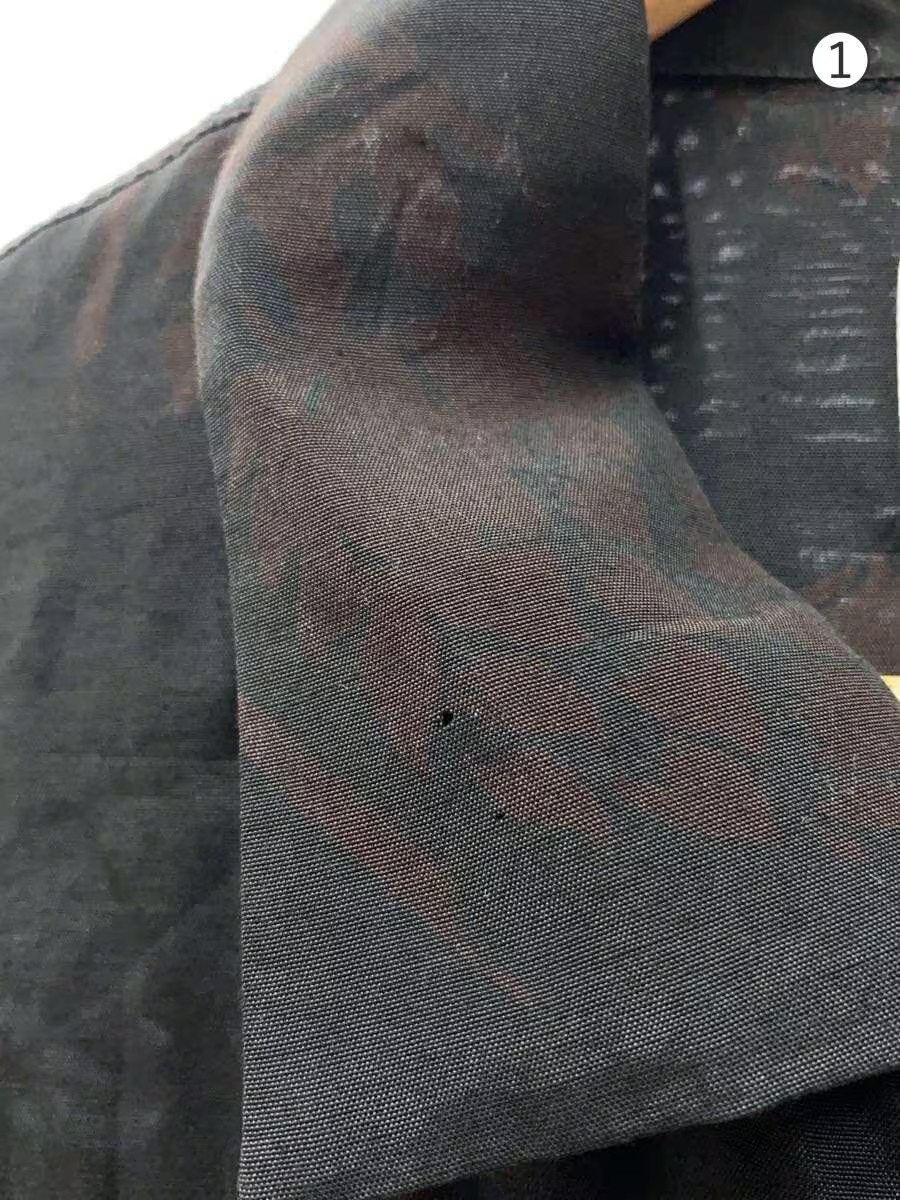 NEXUS7 Black Rayon Long-Sleeve Shirt, Size 50, All-Over Print image 7