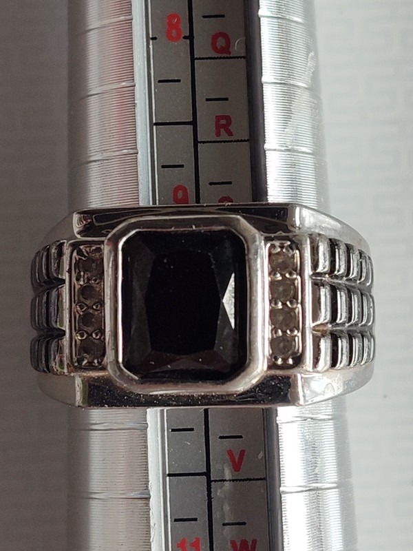 Men's Black Onyx Ring RSC Manufacturing  Stamp Size 9.5