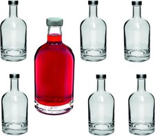 6x 0,5L Glasflasche für Likör, Wein, Öl, Essig, Schnaps