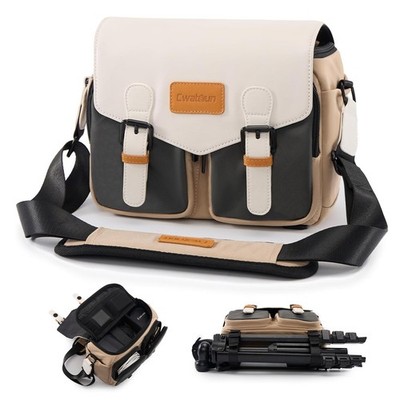 Shoulder Bag Compact Case, Small Waterproof Messenger Bag with Tripod Holder,...