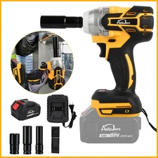 Cordless Impact Wrench 1/2" 500Nm High Torque Brushless Drill W/ Li-ion Battery
