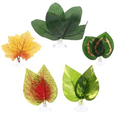  5 Pcs Piante Finte Per Rettili Da Terrario Accessori Arredamento Acquari