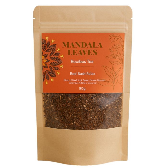 Mandala Leaves Rooibos Tea 50g Red Bush Relax | Herbal Loose Leaf Tea Blend