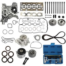 Timing Belt Kit W/Camshaft Sprocket VVT Water Oil Pump Timing Tool Head Gas...