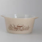PYREX 475-B Forest Fancies Mushrooms 2.5qt Casserole Baking Dish Vintage NO LID