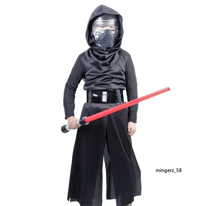Niños Star Wars Kylo Ren/Ben Solo Disfraz Juegos con disfraces Trajes Halloween Conjunto completo Regalo Foto 2 de 4