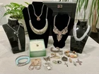 Vintage to Modern Lot of 23 Costume Jewelry Necklaces Brosway Ring Brooches #33