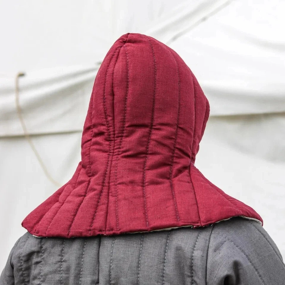 Gorra Armada Capucha Algodón Acolchada Medieval para Larp y Casco Medieval Acolchado Regalo Foto 2 de 4