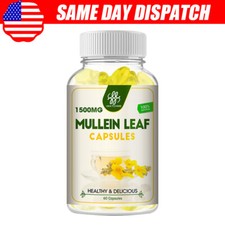 Mullein Leaf Capsules For Lung Cleansing  Detox Herbal Dietary Supplement