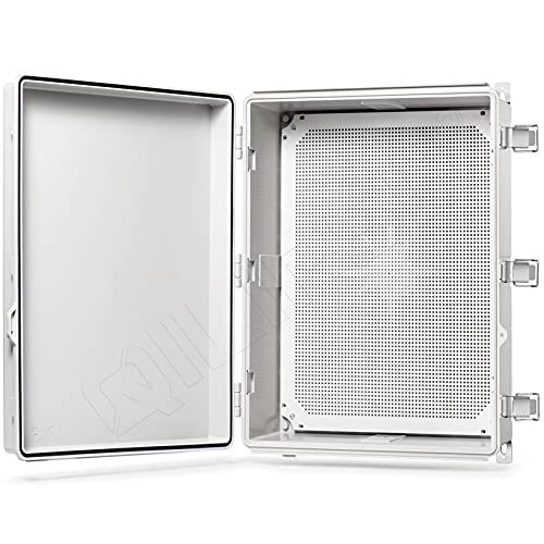 IP67 Waterproof Outdoor Junction Box 9.8x3.3x3.1 With Mounting Plate - ABS Plastic Electrical Enclosure