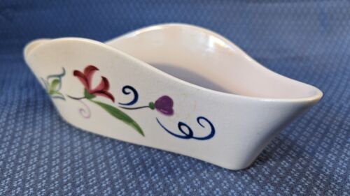 Uncommon Vintage Poole Pottery "Multi Floral" Freeform Vase 23.5 x 7.0 cm - VGC - Picture 4 of 11