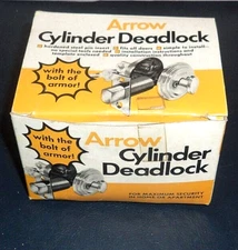 Arrow Cylinder Deadlock 921M  2-3/8" US3 NIB Gold ToneNOS