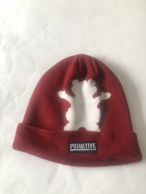 Primitive Grzzily GripTape Red Winter Beanie Skull Hat