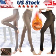 Women's Winter Warm Fleece Lined Legging Thick Slim Thermal Pants High Waist USA