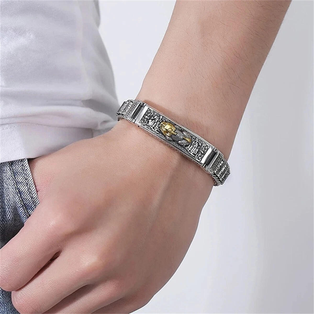 Retro Metal Bangle Bracelet Chain Popular Vintage Bracelets Womens