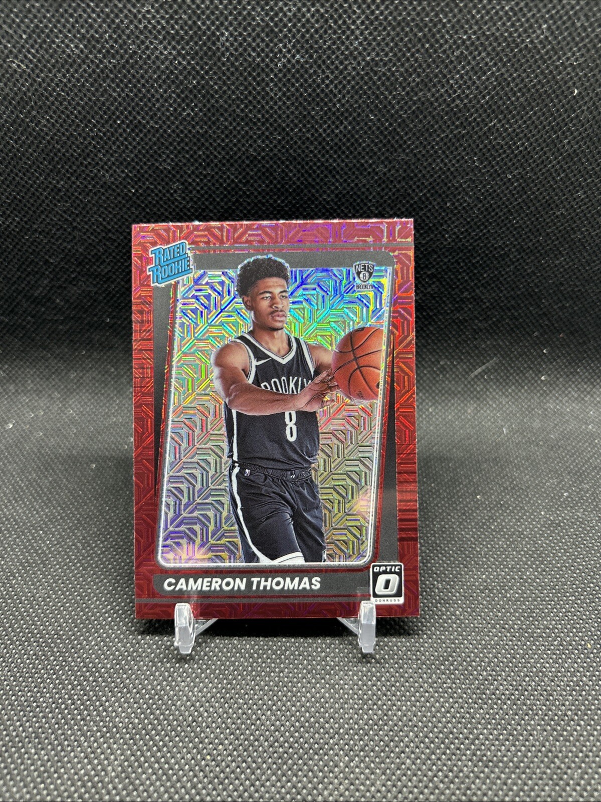 2021-22 Panini Donruss Optic Cameron Thomas #153 Red Mojo Rated Rookie  Prizm