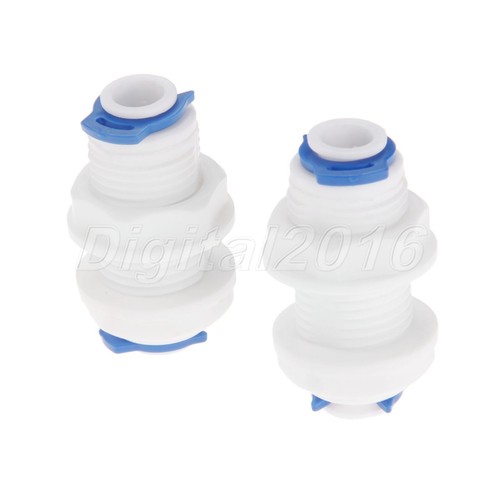 Reverse Osmosis System Bulkhead Quick Fitting Water Purifiers Filters Connectors - Picture 1 of 12