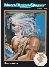 1991 ADVANCED DUNGEONS & DRAGONS 2ND EDITION SINGLE TRADING CARD #132 HERONIMUS
