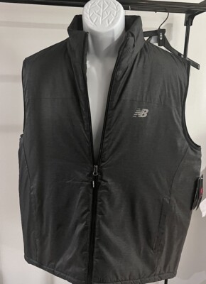 NEW BALANCE Men's Sleeveless Puffer Jacket Tech Vest Adult LG Water Resistant