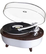 Record Player Turntable Bluetooth Speaker Modern Home Table Christmas Gift