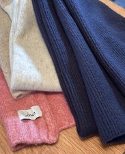 Joules 2 X Women's Scarfs 1 X Navy Wool Plus Multi Coloured Wool Scarf