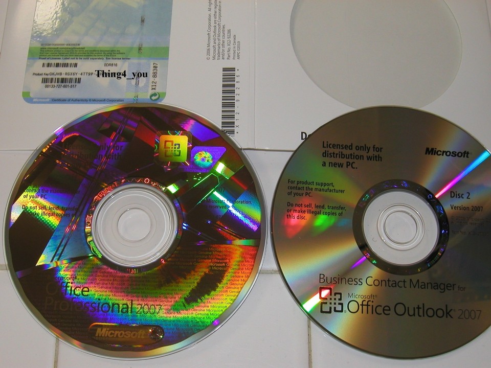 Microsoft Office 2007 Professional Full English Version MS Pro=BRAND ...