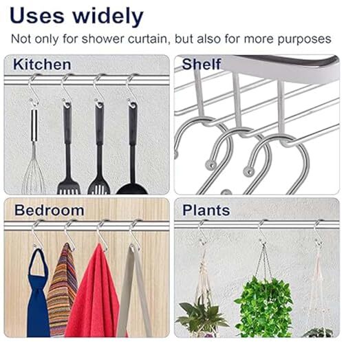 Hook Curtain Hook S-Shaped Hooks Bathroom Curtain Hooks Multifunctional Hooks... - Picture 5 of 9