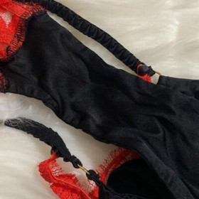 Agent Provocateur Liu Liu SOIREE Red Black Brief AP3 Medium NWOT