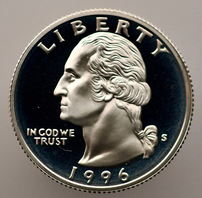 1996-S Washington Quarter - Gem Proof - 90% Silver - .1808 Troy oz