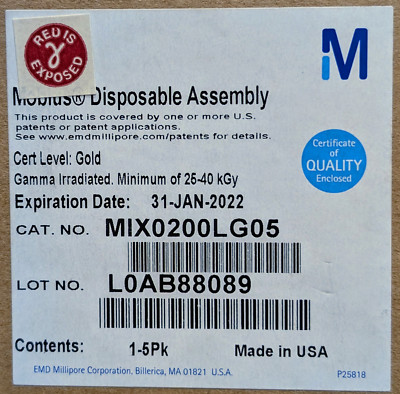 Millipore MIX0200LG05 Mobius MIX200L Single-Use Mixing Assembly