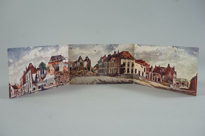 Feldpostkarte AK PK Klappkarte Moritz Wieprecht Plauen R. Dörfer WW1 WK1 1.83Z