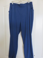 Jaanuu Skinny Pull On Scrub Pants Womens 1X Dark Blue  Pockets