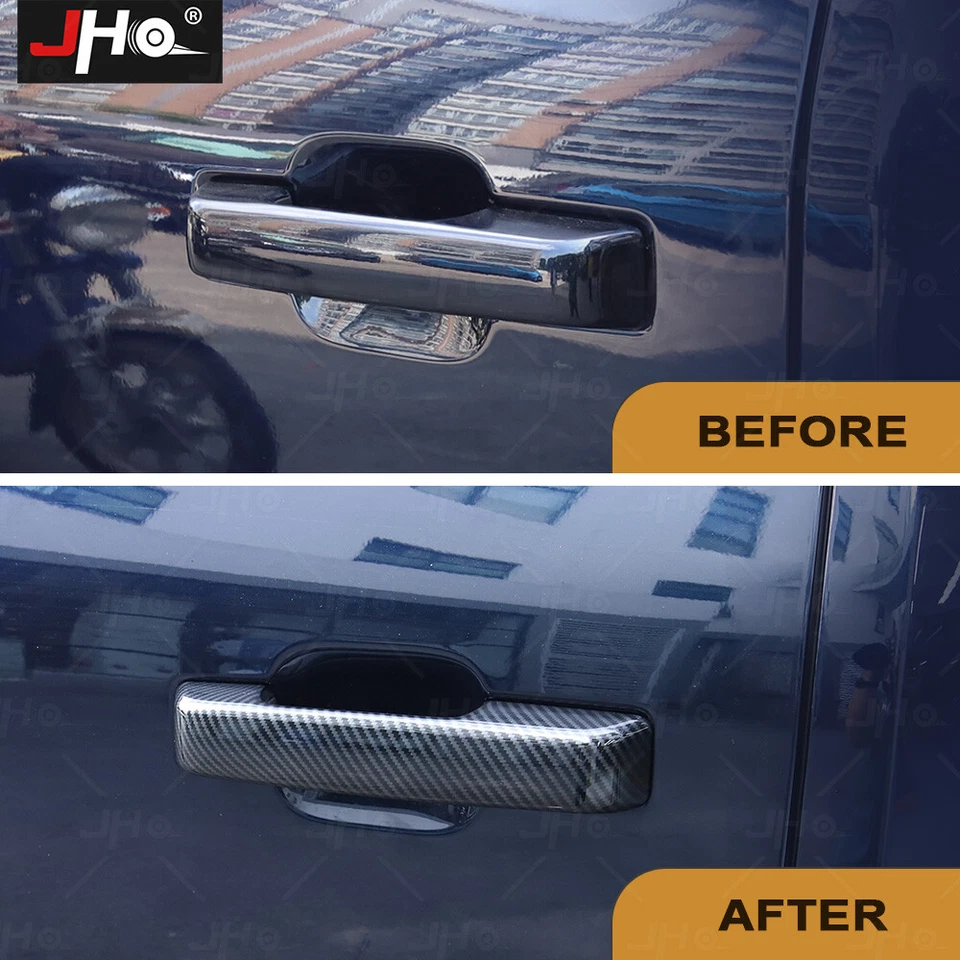 Paneles de embellecimiento de cubierta interior de fibra de carbono para Ford F150 2021-2023 Foto 2 de 4