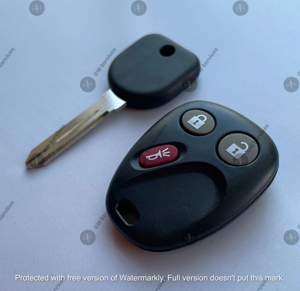 NEW! GM keyless entry remote FOB LHJ011 & NON Transponder KEY Chevy GMC Cadillac - Image 3 of 4