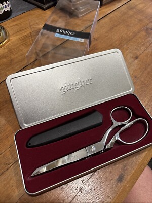 Gingher Blunt-Tip Serrated Knife Edge Dressmaker Shears, 8'' NEW SEALED N THE BOX