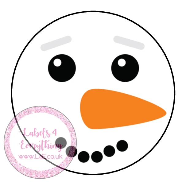 LABELS4EVERYTHING Christmas Snowman Noses Boy Girl Cone Stickers Labels Seals Xmas Eve Box