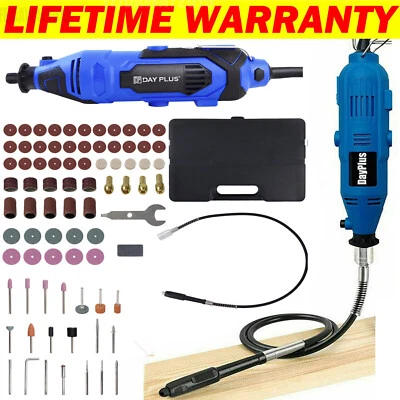 DAYPLUS Rotary Multi Tool 135W with 80pc Accessory Set Storage Case Dremel Compatible