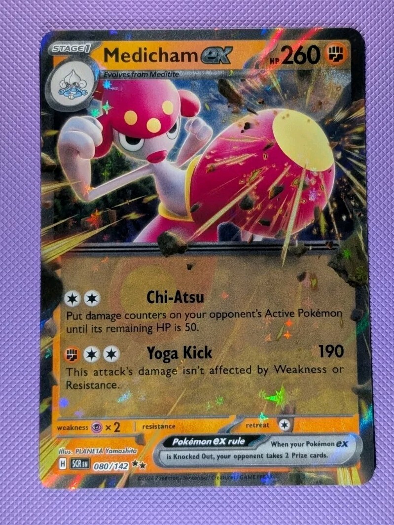 medicham ex pokemon card value 2024 Scarlet & Violet: Stellar Crown #080/142 Double Rare Price Guide Fighting Types Medicham ex 95/106 - Emerald