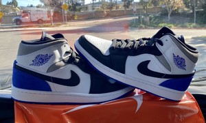 Nike Air Jordan 1 Mid Se Union Royal Size 11 Men 102 Blue Black Toe Ebay