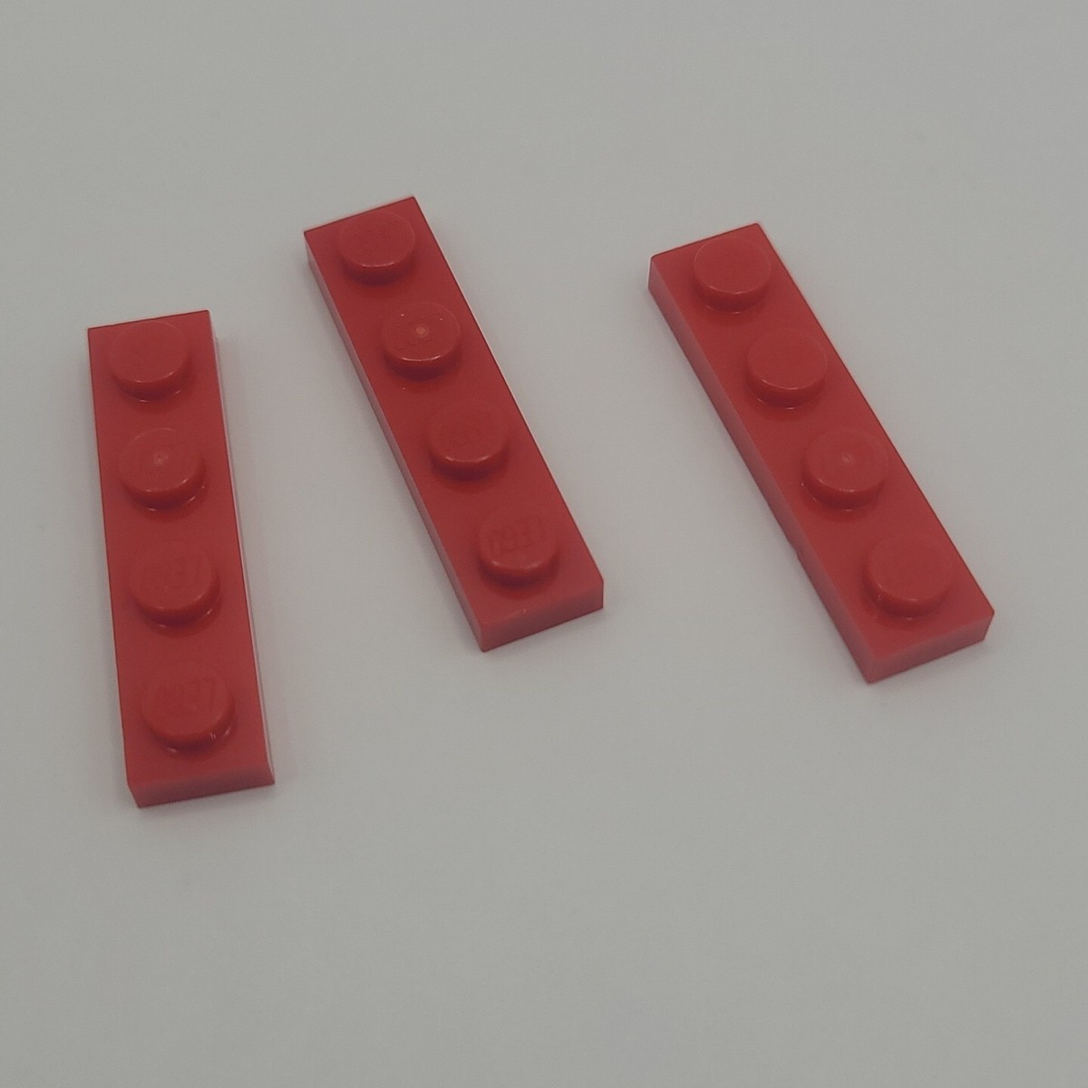 3710 LEGO Parts Plate 1x4 RED Replacement Piece Part (3) Flat